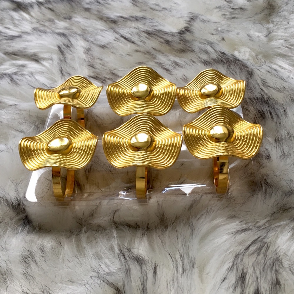 NIB 6 pcs Napkin Rings - Picture 3 of 7